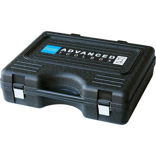 PRO Advanced Bike Repair Toolkit with 25 tools in a hard case, ideal for bike workshops and maintenance tasks.