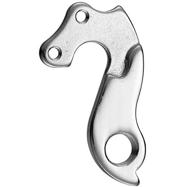 Durable M Part gear hanger for bikes, replacement component, compatible with various bike brands, shown attached to a bike frame.