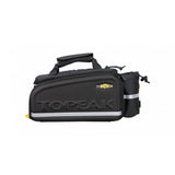 Topeak MTX TrunkBag EXP black bike rack bag with Pannier 2.0 system, expandable storage and QuickTrack mounting system.