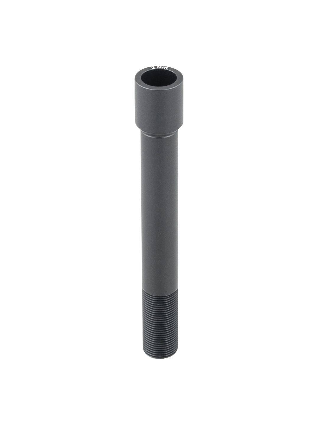 Black Trek Speed Concept steering axle compatible with medium and X-small frames, designed for bike components.