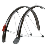 SKS Chromoplastics 28-inch mudguard set with 65mm width, Secu Clip break-away fittings, for bicycle bike protection accessories