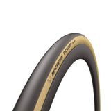 Michelin Power Cup tubular tyre for high-performance road racing bikes, showcasing a sleek black design with smooth tread pattern.