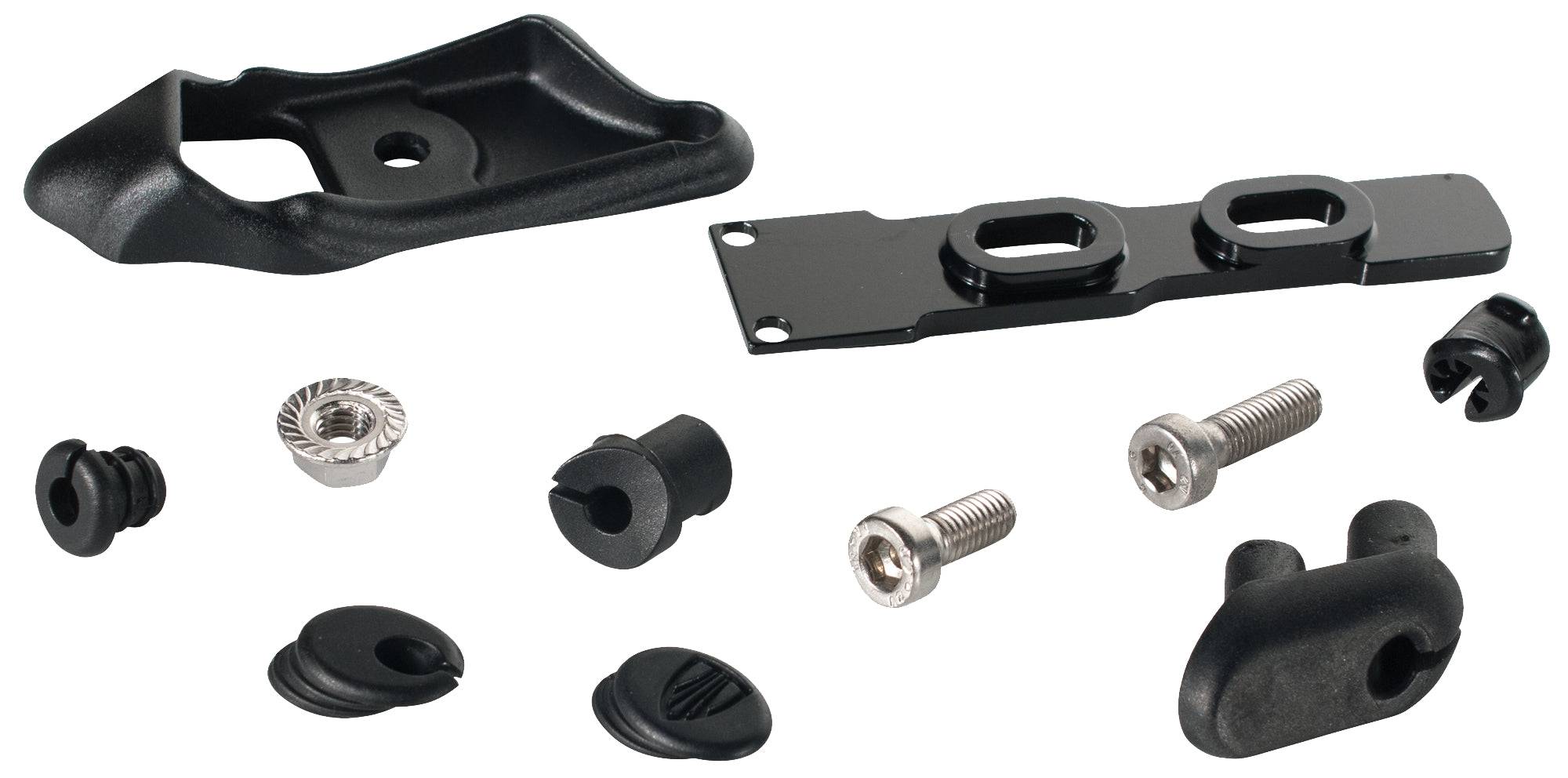 Trek Carbon Road Di2 Frame Hardware Kit in black, Di2 conversion components for carbon road bike frames.