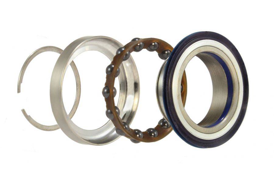 Enduro Bearings BB30 XD-15 Corsa Silver 30mm bearing kit with visible bearings, designed for bicycle cranksets and components.