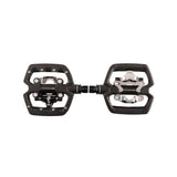 LOOK Geo Trekking Roc hybrid pedals with SPD clipless and flat traction sides, designed for versatile cycling components.