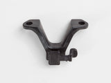 Bontrager Blendr saddle accessory mount in black and grey for bike lights, designed for easy attachment on bike saddles.