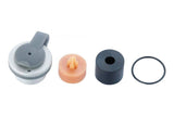 Topeak Rocket AL/CB pump rebuild kit with black and yellow replacement parts for optimal bike pump performance.