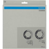 Shimano CUES FC-U6000-2 46T double outer chainring for 10/9 speed urban bike components, showing the gear teeth and brand logo.