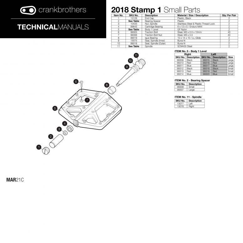 Crank Brothers Stamp 1 V1 Bearing Spacer Spares & Accessories | Swinnerton Cycles