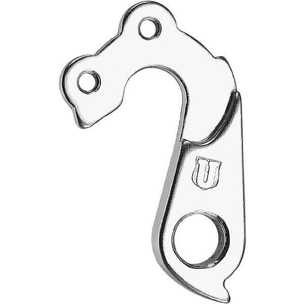 Durable M Part gear hanger for KTM bikes, replacement frame protector, shown in black with mounting points for easy installation.