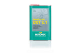 Motorex Workshop Hydraulic Fluid DOT 5.1 for brake and clutch systems, high-performance brake and clutch fluid, clear liquid.