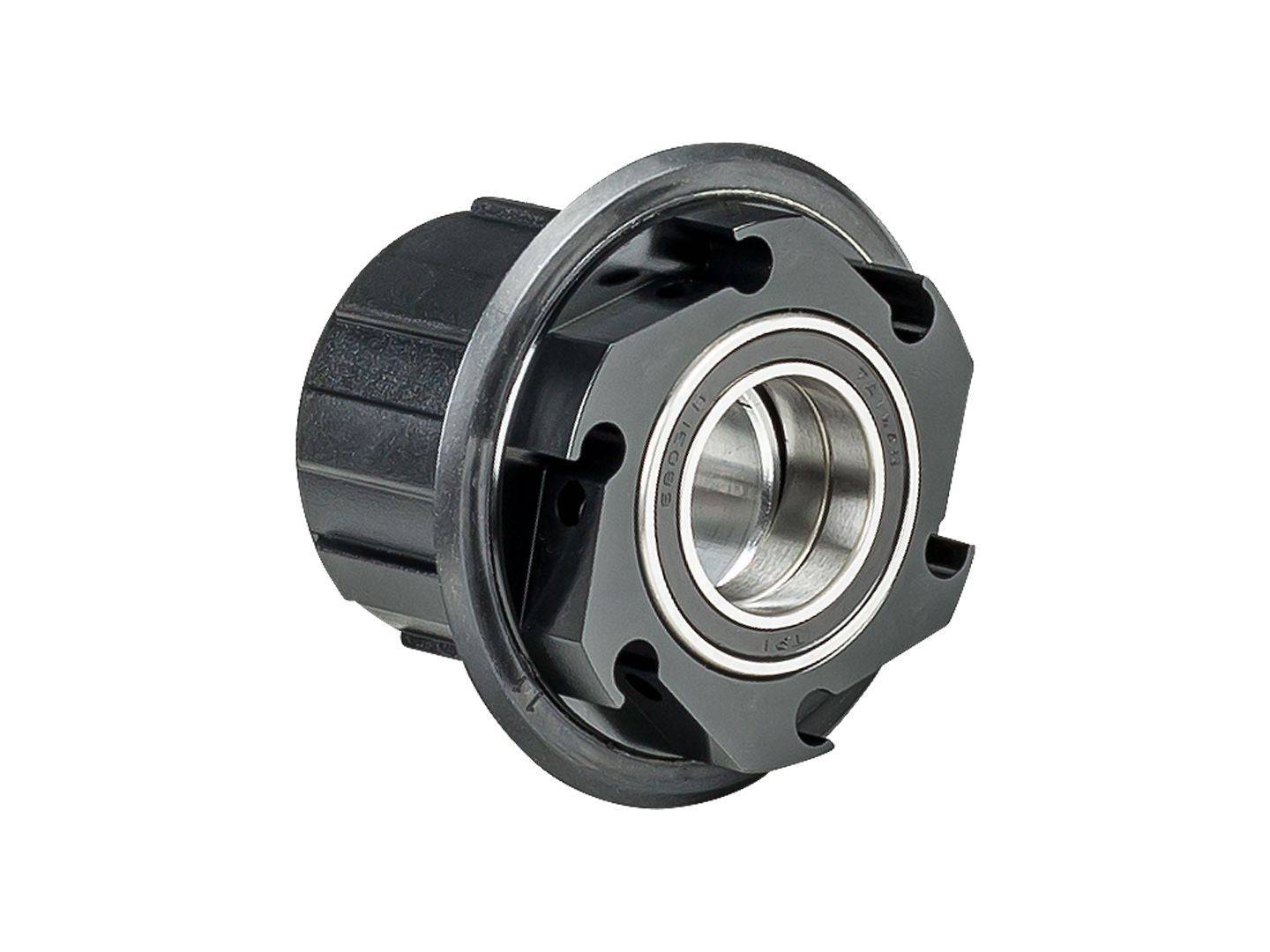 Bontrager Rapid Drive downhill 7-speed freehub body in black, 157mm OLD, compatible with mountain bike components.