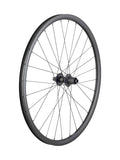 Bontrager Affinity TLR Centerlock disc road bike wheels with tubeless-ready 700C rims and 28 spokes, suitable for road cycling.