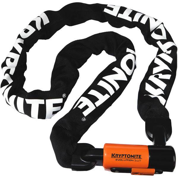 Kryptonite Evolution 1016 integrated chain lock with 10mm links, 160cm length, Sold Secure Gold rated bike lock accessory