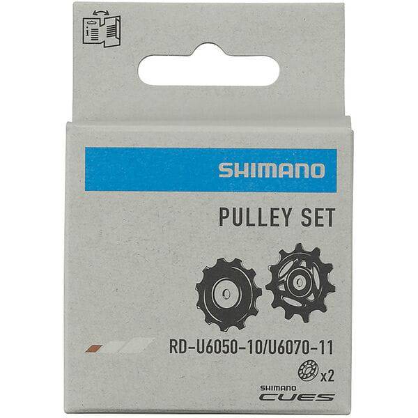 Shimano CUES MTB rear derailleur tension and guide pulley set, bike components for smooth gear shifting.