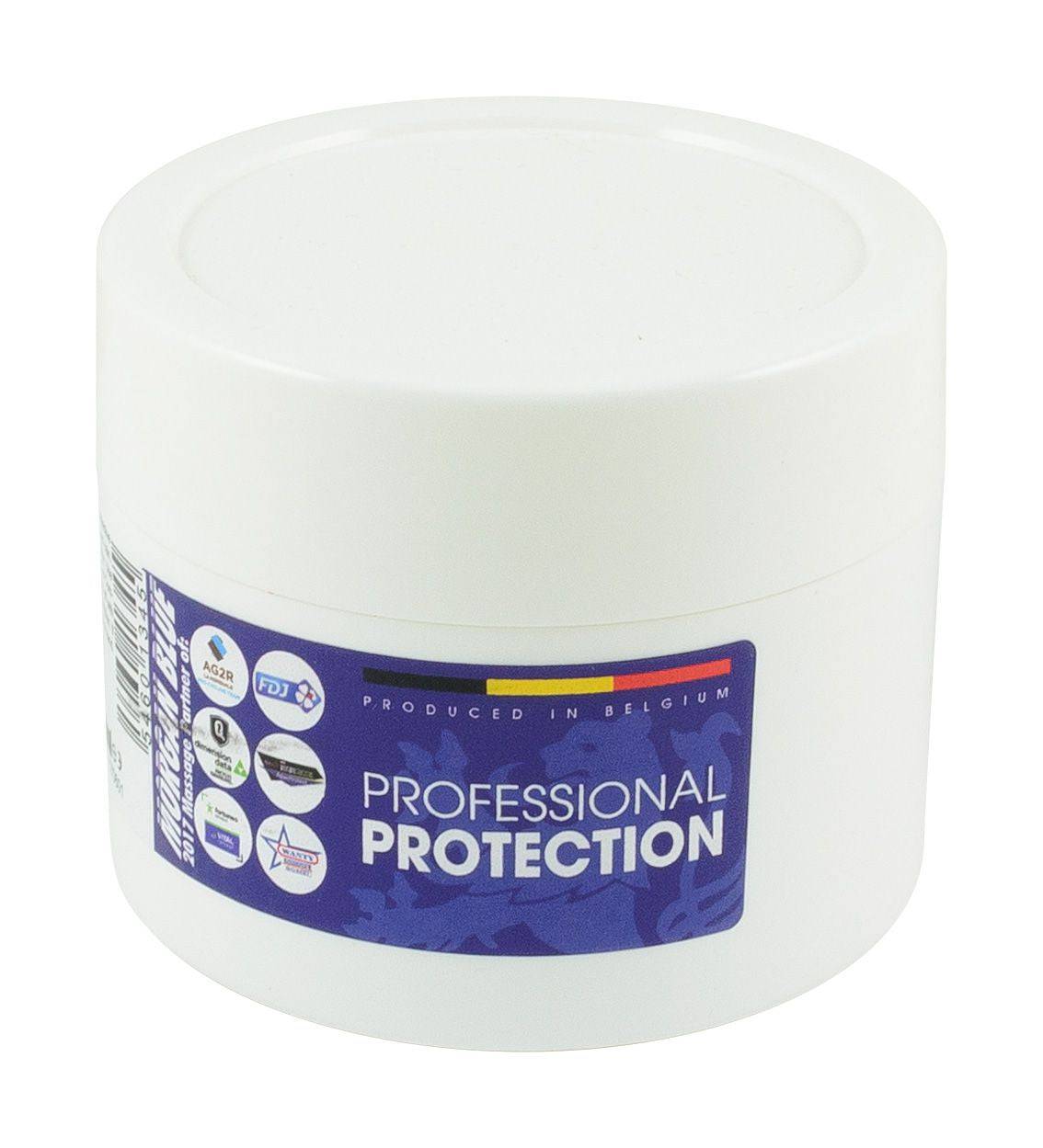 Morgan Blue Protection Gel in 200cc tub, skin barrier for wind and rain defense, shown in the image.