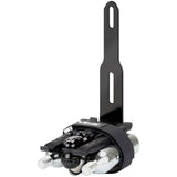 Lezyne Flow Storage Adapter for bike tool storage, fits standard bottle cages, shown attached to a bike frame.