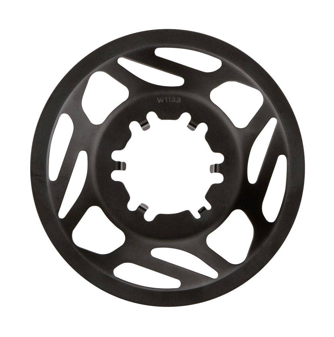 FSA Bosch Ebike steel chainguard with ED black finish for 15T crankset, component detail showing black protective cover