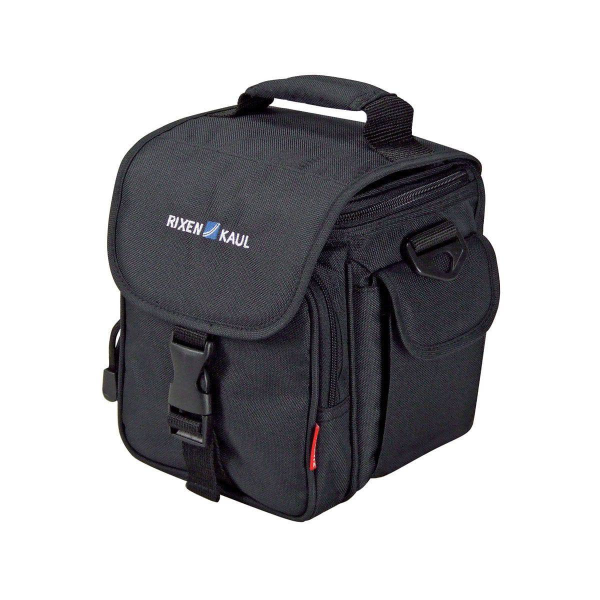 Rixen-Kaul Allrounder Mini Bar Bag 3.5L mounted on bicycle handlebar with KLICKfix adapter, showcasing compact bike accessory.