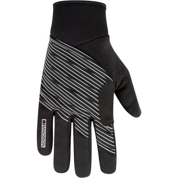 Madison Stellar reflective windproof thermal gloves with touchscreen fingertips and grip for outdoor winter wear.