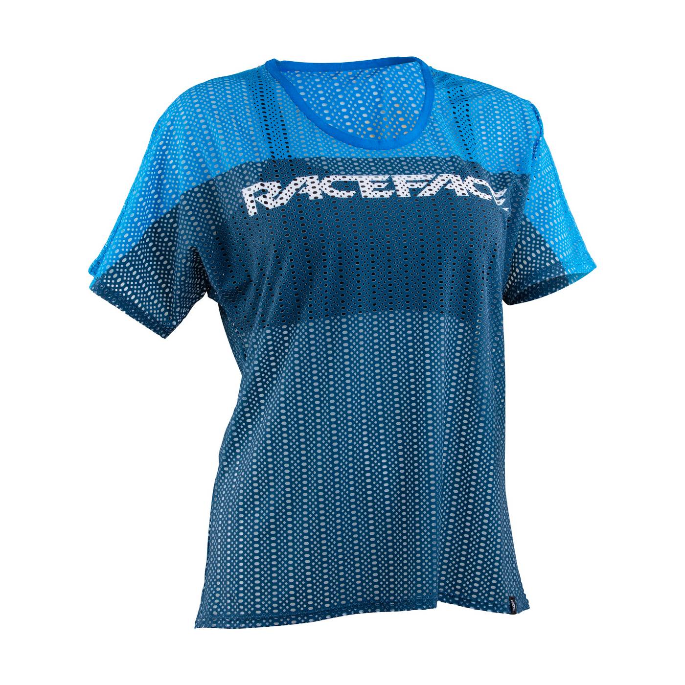 Race Face Maya women's mountain bike jersey with breathable mesh fabric and dolman sleeves, designed for comfortable riding.