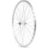 Silver M Part Wheels hybrid front solid axle wheel with 700c rim for rim brake bikes, designed for durability and performance.