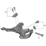 Shimano FD-TY600 front derailleur clamp screw M5 x 29mm, replacement component for bike gear shifting.