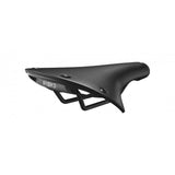 Brooks C19 Cambium all-weather bike saddle in black with steel rails, 184mm length, designed for durability and comfort.