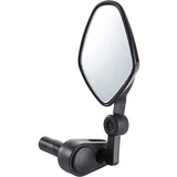 M Part Commute Mirror with internal bar end fitting attached to right flat handlebars for bike visibility and safety.