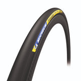 Michelin Power Time Trial high performance road cycling tire showing sleek black rubber with tread pattern for speed and control