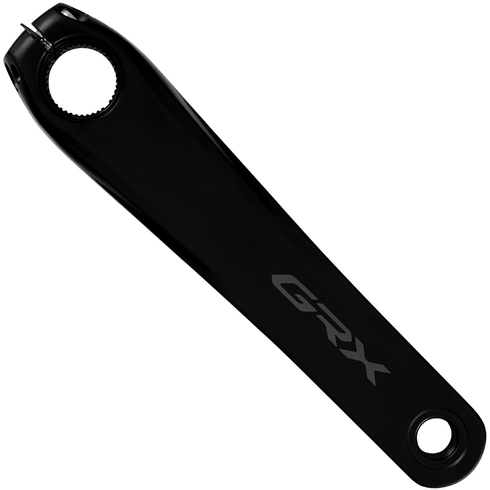 Shimano GRX FC-RX600 left hand crank arm for gravel bike replacement, showing the black crank arm with Shimano branding.