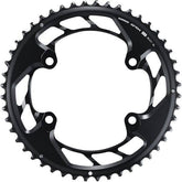 Shimano GRX FC-RX820-2 12-speed double chainring with 48T and 31T for gravel bike components, shown in close-up.