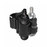 Topeak Tubi Master RX tubeless tire repair and CO2 inflator kit in black with repair tools and inflator components.