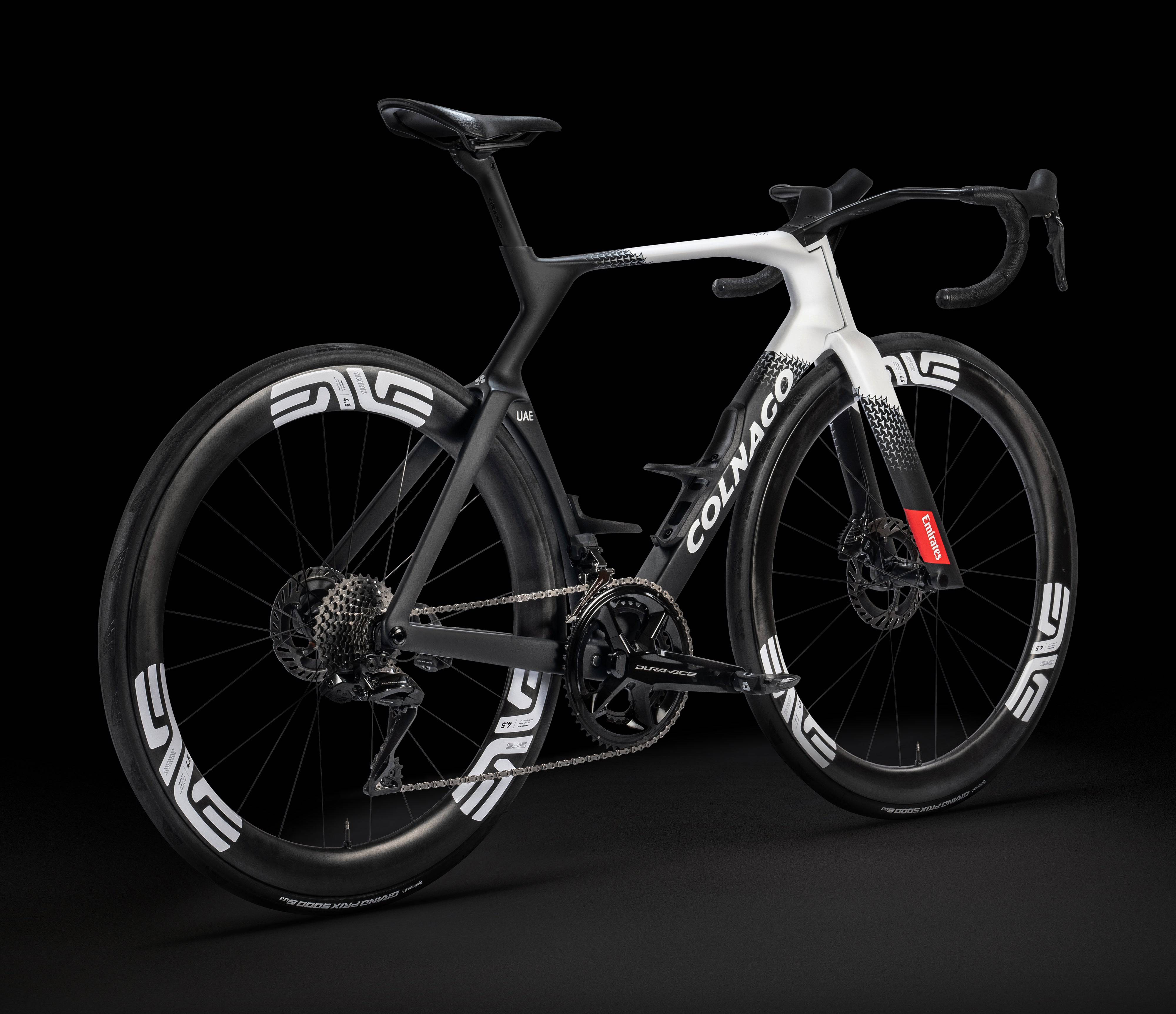 Colnago Y1Rs Disc 2025 carbon aero road frameset with integrated disc brakes, shown in a bike studio setting.