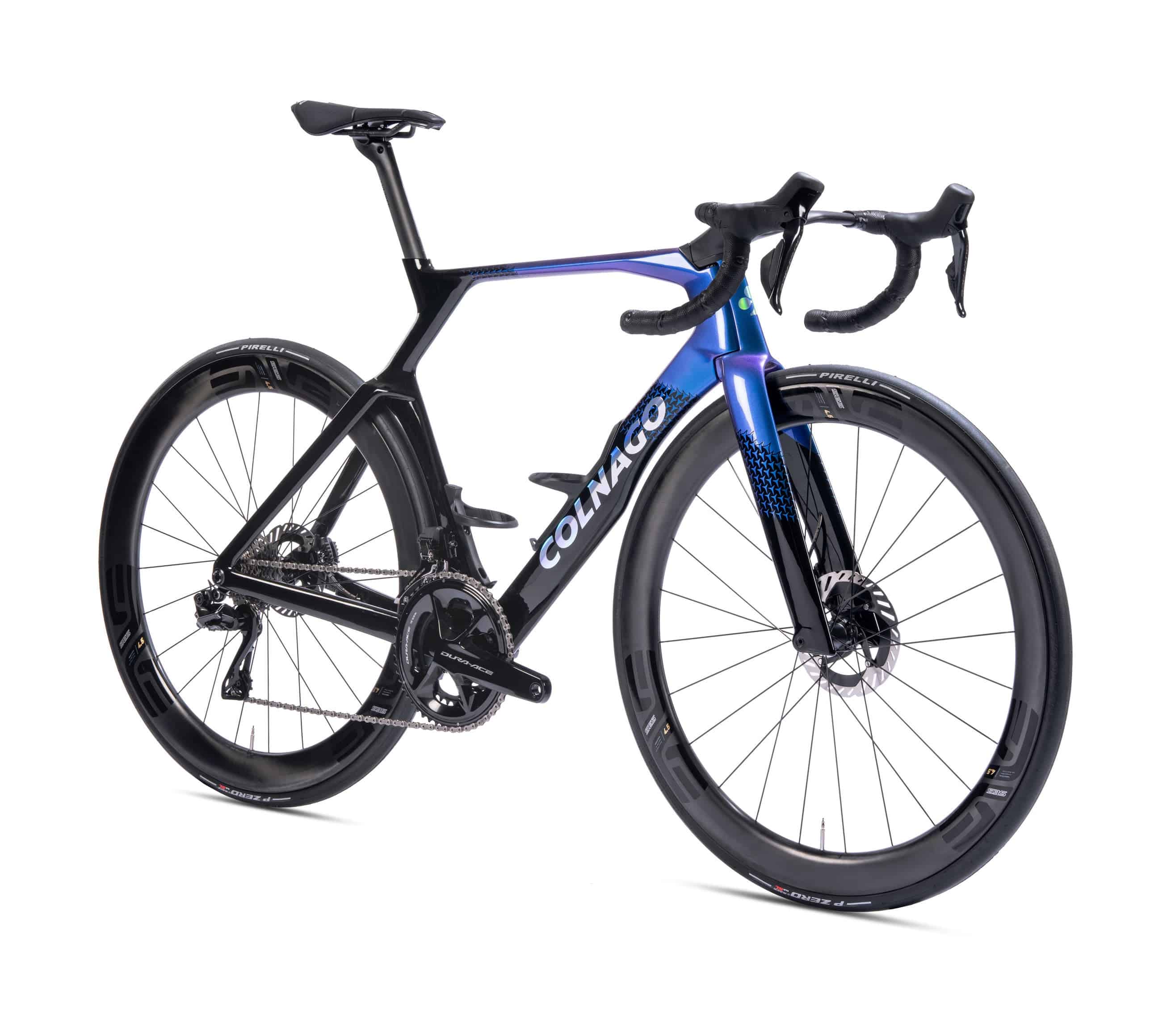 Colnago Y1Rs Disc 2025 carbon aero road frameset with integrated disc brakes, white color, lightweight TT and aero road bike component