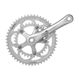 Sunrace FCR86 double crankset with 50/34T chainrings, 110mm BCD, square taper design for road bikes.