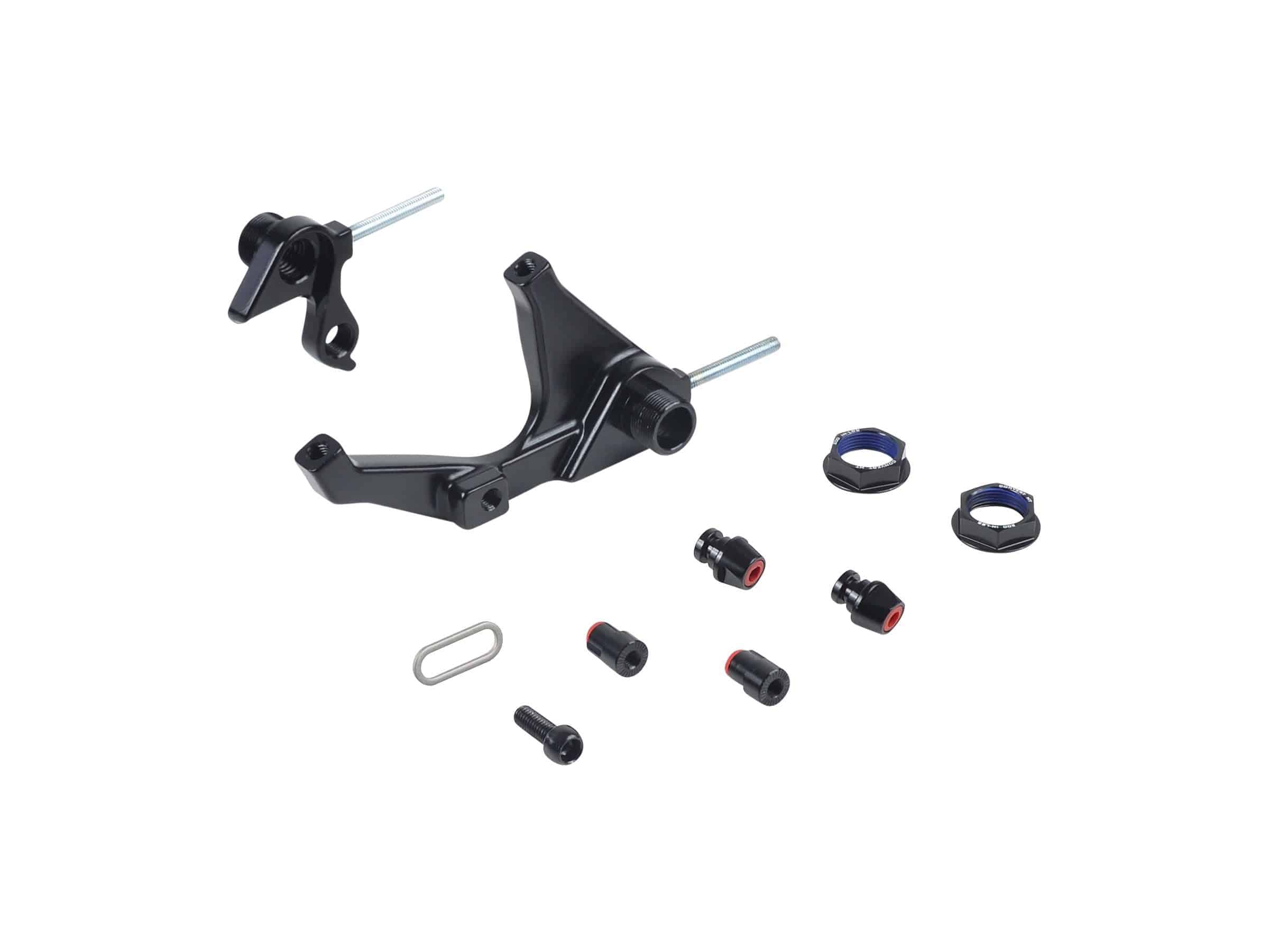 Trek MTB rear horizontal sliding dropout kit in black with 142x12mm thru axle, bike component for bike frame upgrade