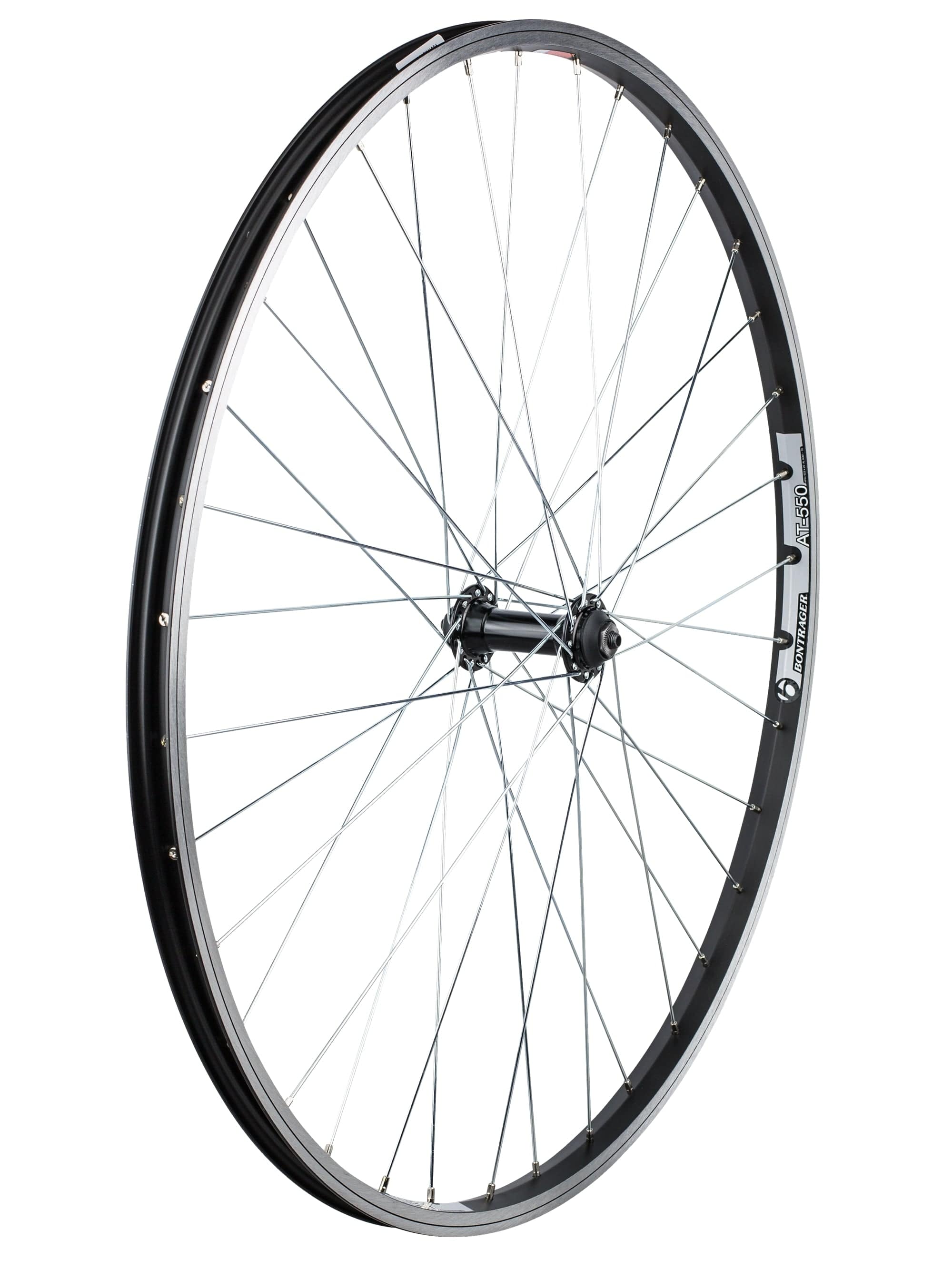 Bontrager AT-550/FM-21 700C 36H road bike wheel with durable rim, component replacement for road cycling.