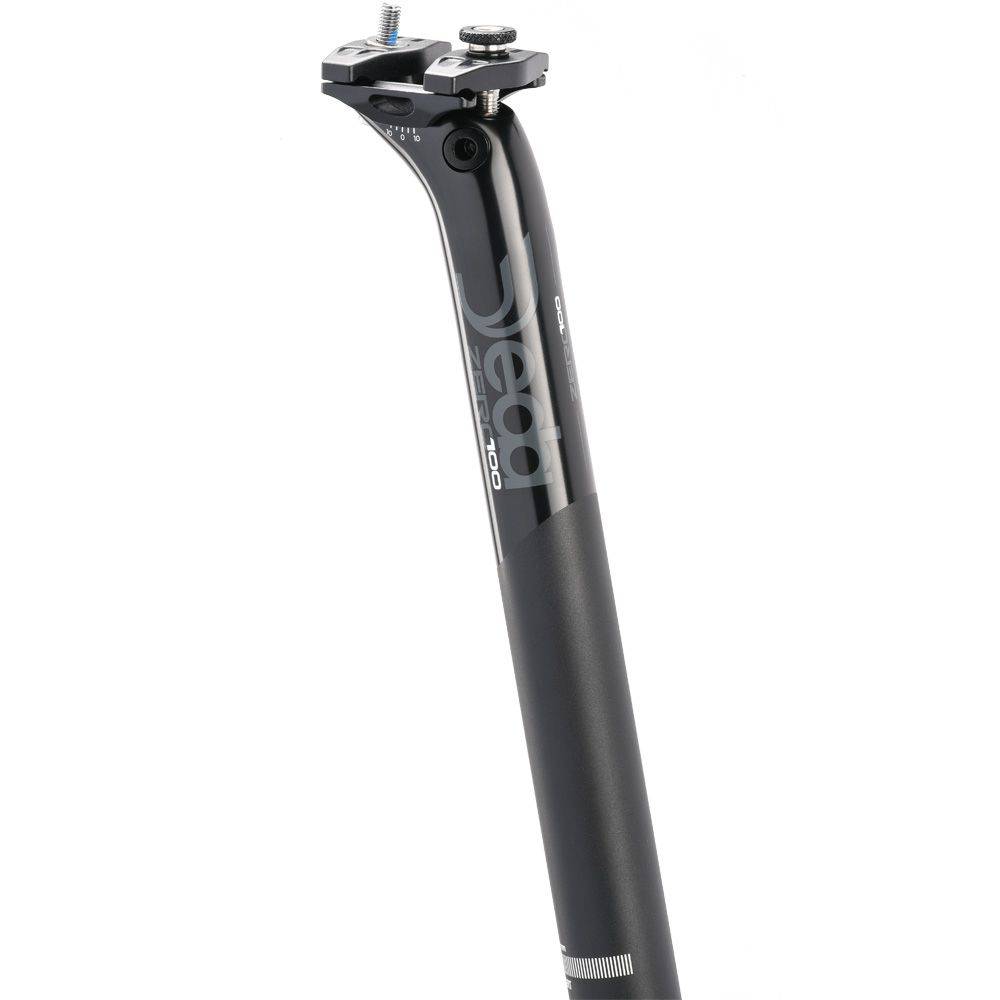 Deda Elementi Zero100 road bike seatpost with 1-bolt clamp, 27.2mm or 31.6mm diameter, lightweight cycling component