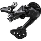 Shimano Deore RD-M5120 Shadow+ SGS long cage MTB rear derailleur with 10/11-speed components, black metal finish and mounting hardware