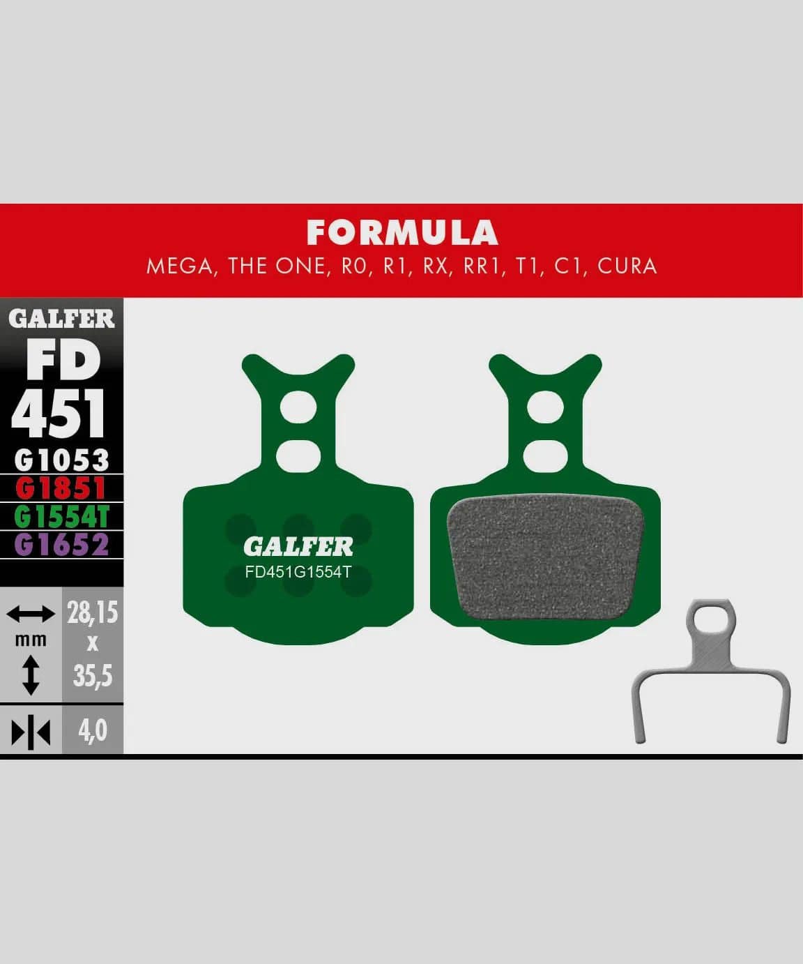 Galfer Pro bike disc brake pads for downhill and enduro racing, high-performance brake components for mountain biking.