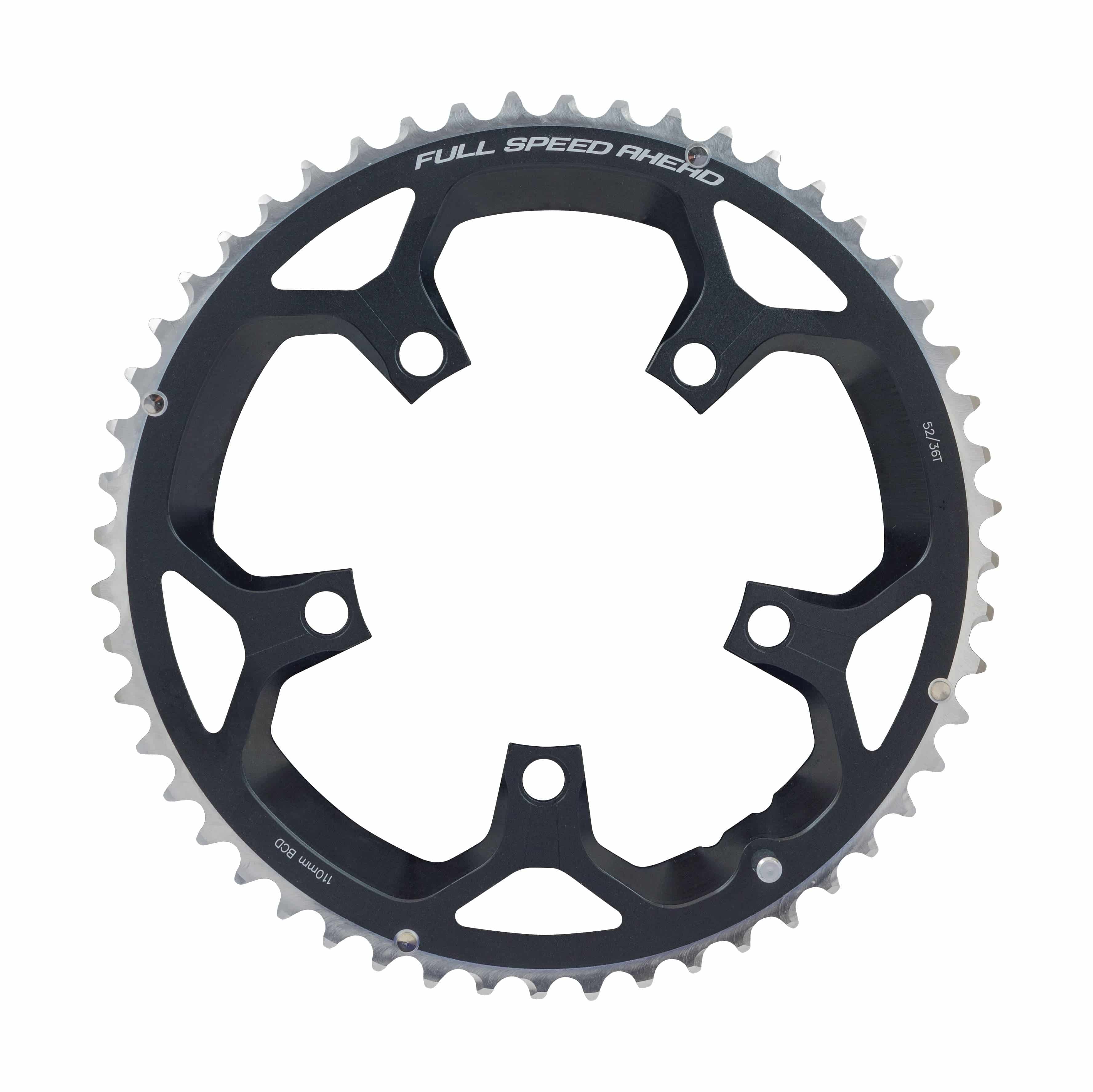 FSA Pro Road Chainring (2x11, 110x52T, Black, 5h) | Swinnerton Cycles