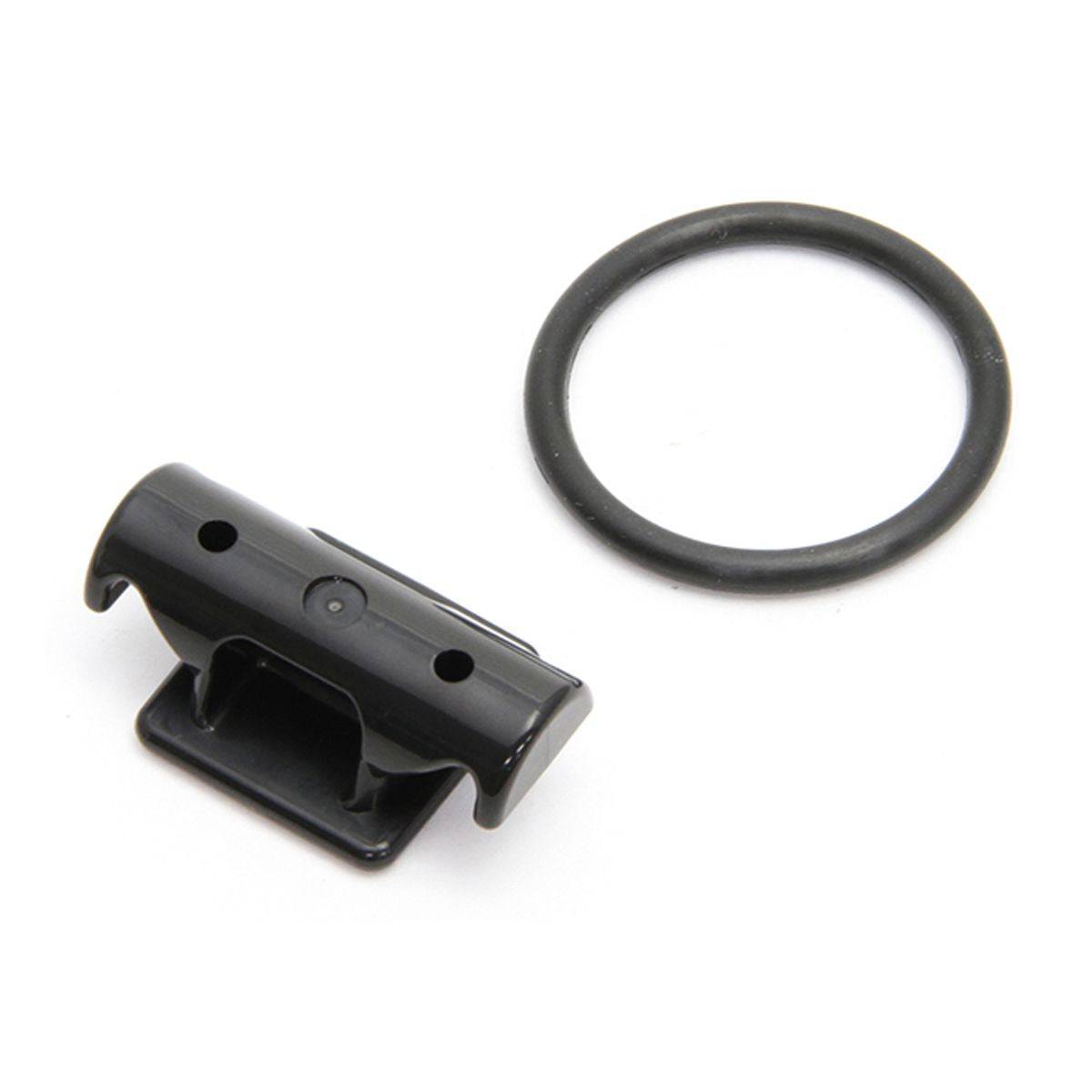 Cateye Spacer X FlexTight adaptor for Rapid X and X2 bike lights, shown attached to the light mount.
