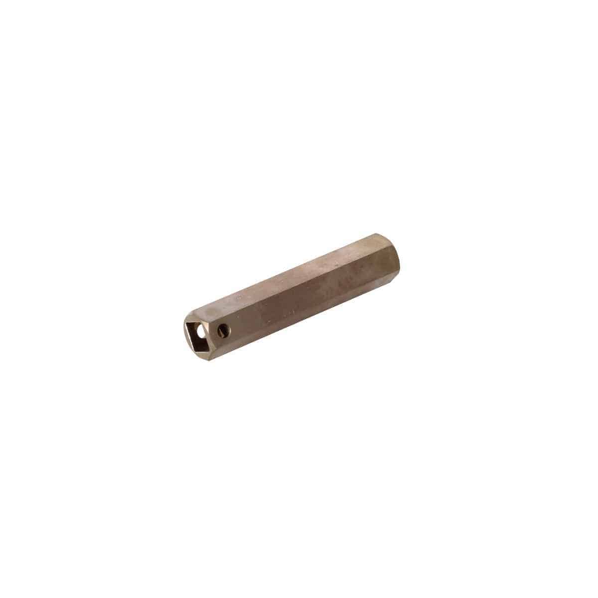 Fox 9mm Thru Shaft Hex Body bearing clevis for 3/8 drive torque tools, spare parts component with metal and plastic details.