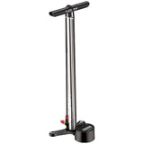 Lezyne CNC Digital Drive 3.5 floor pump with large digital gauge, silver hi-gloss finish, and durable metal construction.