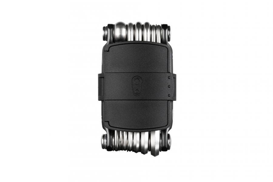 Crank Brothers Multi 13 bike multi-tool with integrated tyre plug repair kit, compact workshop tool for bike maintenance and repairs.