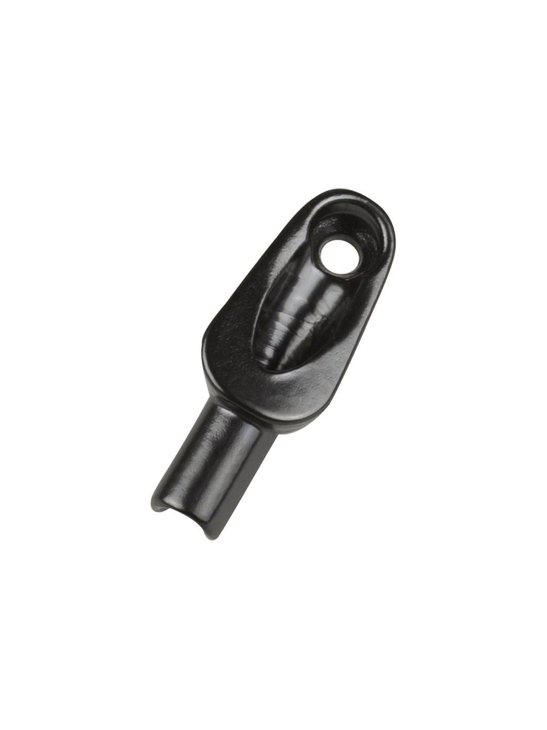 Trek internal frame cable management top tube entry guide in black, designed for bicycle component organization.