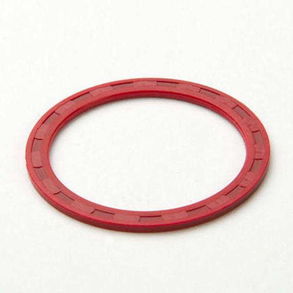 Race Face 1mm red spacer rubber for EXI and X-Type chainsets, bike accessory component, suitable for bike chainset installation.
