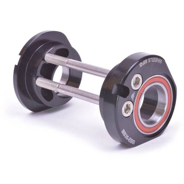 Wheels Manufacturing BB30 eccentric bottom bracket for single-speed and fixed gear bikes, showing the compact, durable component.