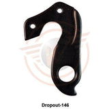 Wheels Manufacturing CNC machined derailleur hanger dropout for bike components, replacement part for bike derailleur alignment.
